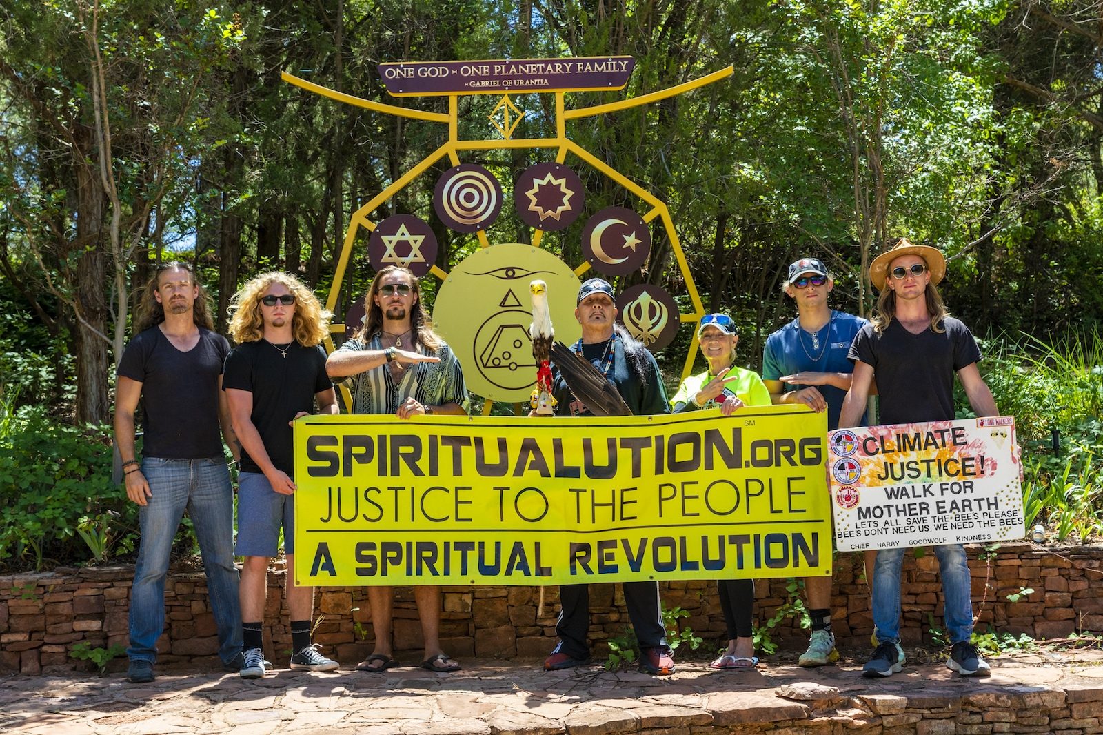 Camp Avalon Spiritual Nature Retreat Bulletin - We were blessed to join and support Chief Harry Good Wolf Kindness in Sedona this summer while on his national 
